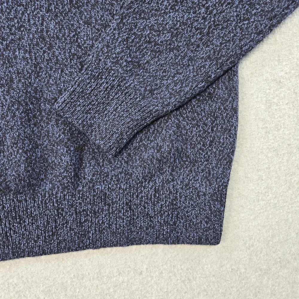 Banana Republic Sweater Mens M Blue‎ Crew Neck Pullover Chunky-Knit Wool Nylon